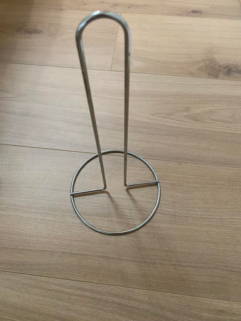 Keukenrolhouder Keukenrol houder metaal zilver, Ophalen of Verzenden, Zo goed als nieuw