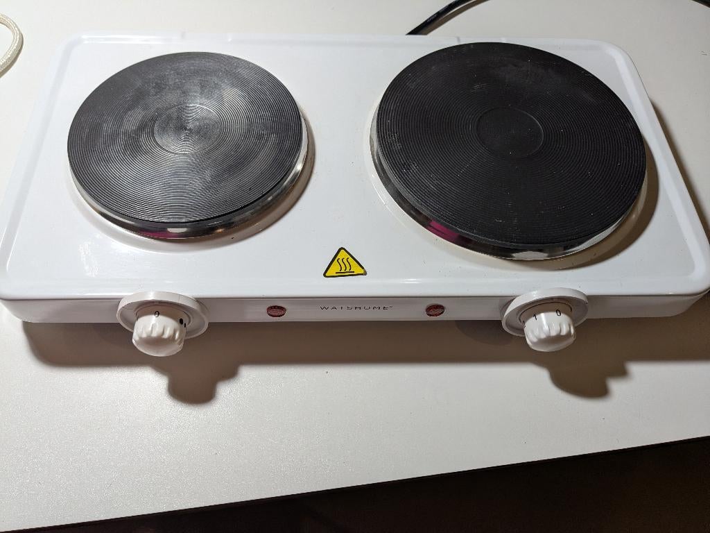 Watshome dubbele kookplaat, Witgoed en Apparatuur, Kookplaten, 3 kookzones of minder, Ophalen of Verzenden, Zo goed als nieuw