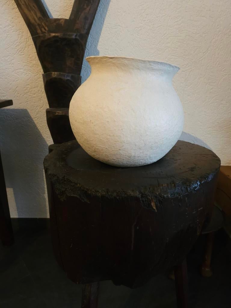 Papier Mache Pot, Huis en Inrichting, Ophalen of Verzenden, Rond, Riet