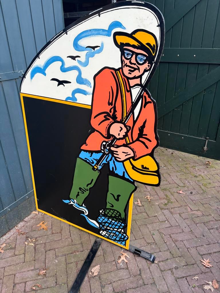 Stoepbord Krijtbord Hengelsport/Viswinkel, Verzamelen, Merken en Reclamevoorwerpen, Ophalen, Zo goed als nieuw, Reclamebord
