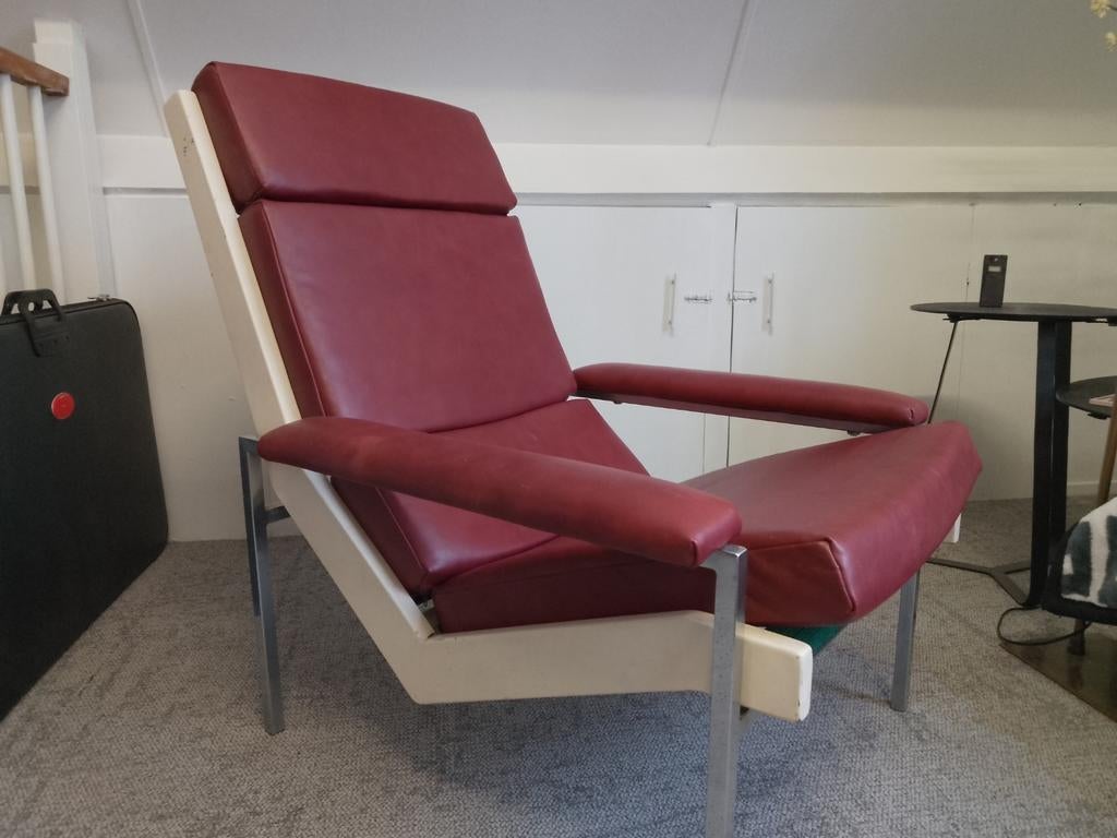 Rob Parry fauteuil bordeaux/bruin/wijnrode stoel, Huis en Inrichting, Fauteuils, Ophalen, Gebruikt, 75 tot 100 cm, 50 tot 75 cm