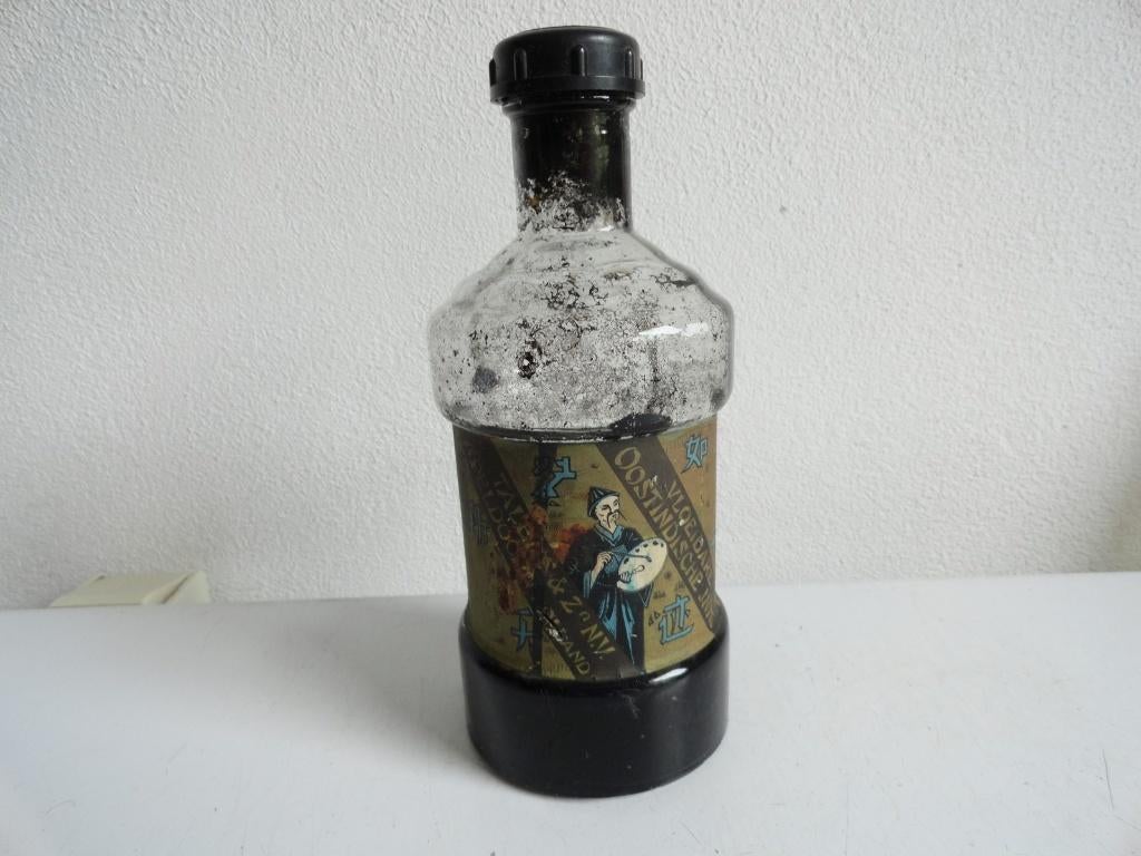 Talens vloeibare oostindische inkt in glazen fles, antiek, Ophalen of Verzenden