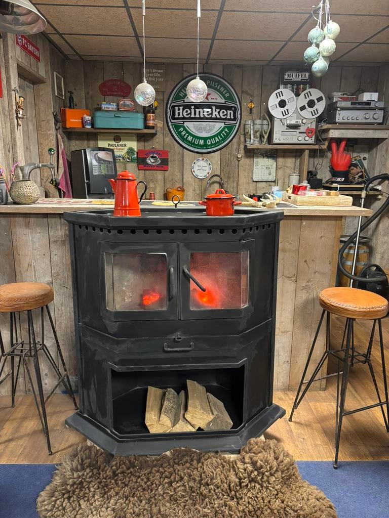 Grote mancave houtkachel, Ophalen, Gebruikt