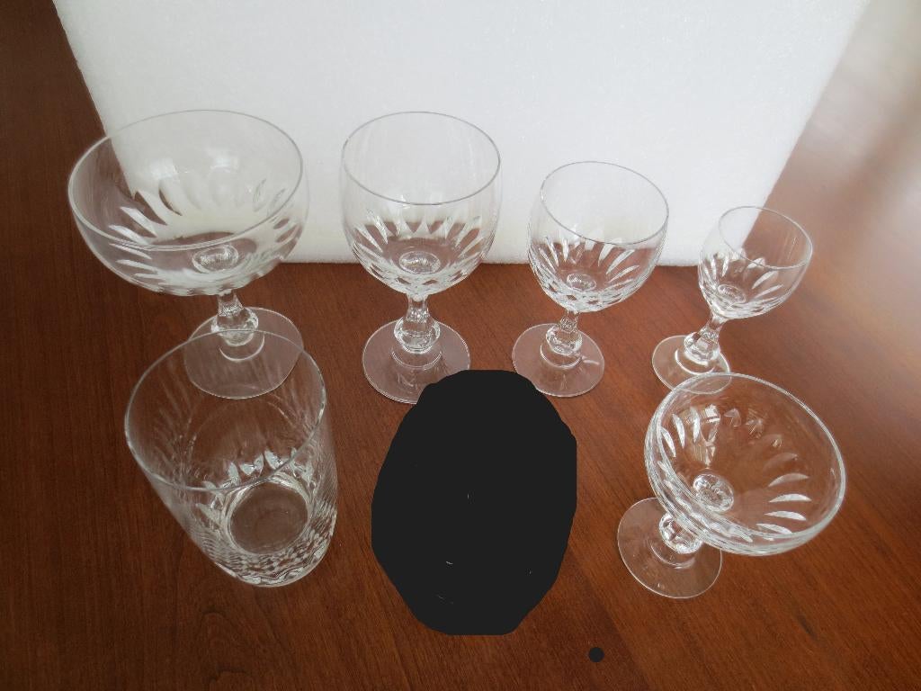 Glasservies kristal, los te koop, Glas of Glazen, Ophalen of Verzenden, Overige stijlen, Glas