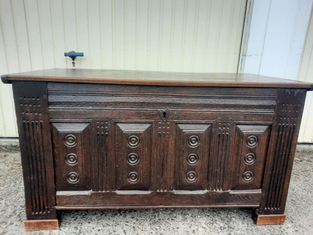 Antieke Scheepskist / Opbergkist, Ophalen