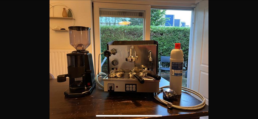 Fiorenzato Espresso Machine + La San Marco Koffiemolen, Ophalen, Gebruikt, Espresso apparaat, Gemalen koffie