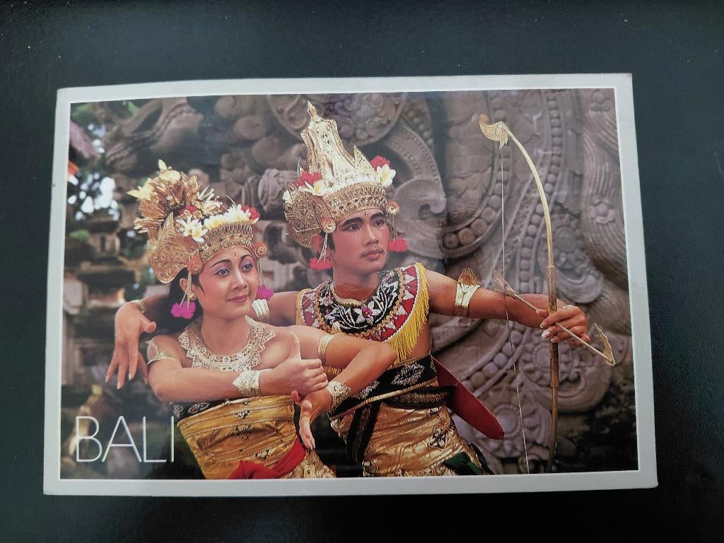 Bali, klederdracht met Ramayana Dance, gelopen,, Verzamelen, Verzenden, 1980 tot heden, Gelopen, Klederdracht