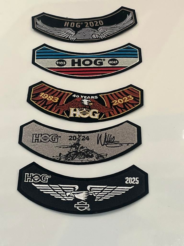 5 Harley Davidson patches, Verzamelen, Ophalen of Verzenden, Zo goed als nieuw, Motoren