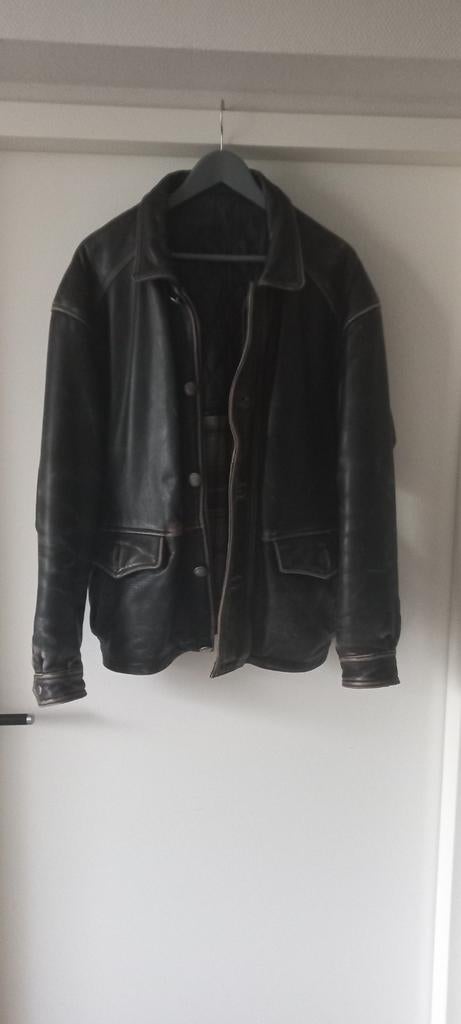 Zwart lederen jack., Kleding | Dames, Ophalen of Verzenden, Zo goed als nieuw, Maat 46/48 (XL) of groter, Zwart
