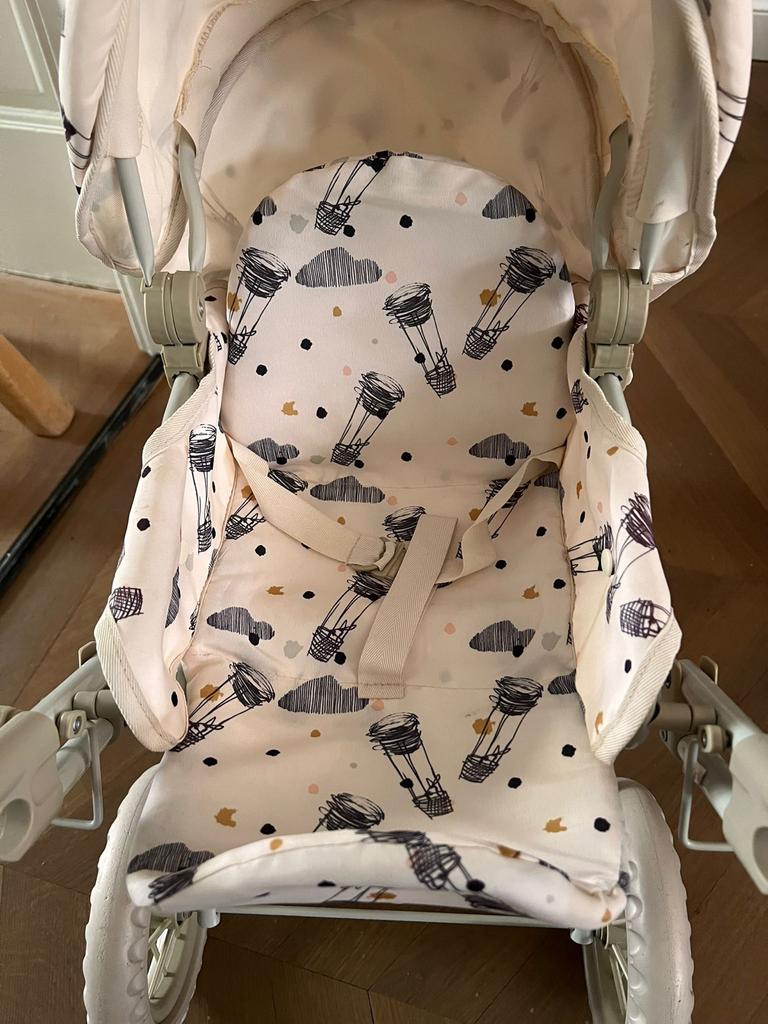 Skrållan loopwagen / poppenwagen creme met luchtballon, Ophalen, Zo goed als nieuw, Overige typen