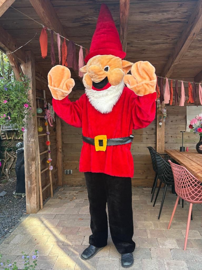 Feestje? Laat een leuke mascotte kabouter voorbijkomen, Ophalen of Verzenden, Zo goed als nieuw, Overige