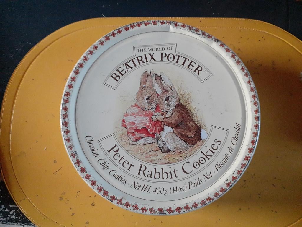 Blik Trommel Beatrix Potter met Konijnen Spullen, Verzamelen, Blikken, Ophalen of Verzenden, Gebruikt