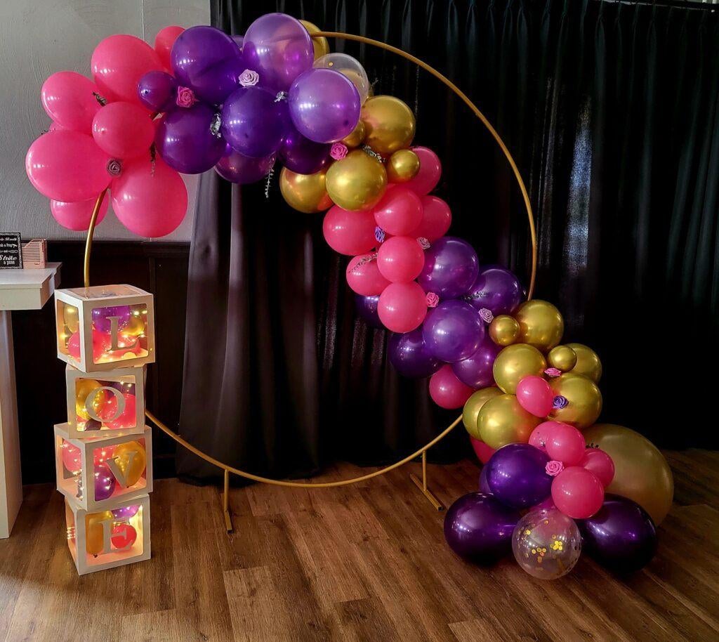 Te huur: Backdrop / achtergrondring (kleur goud), Ophalen, Zo goed als nieuw