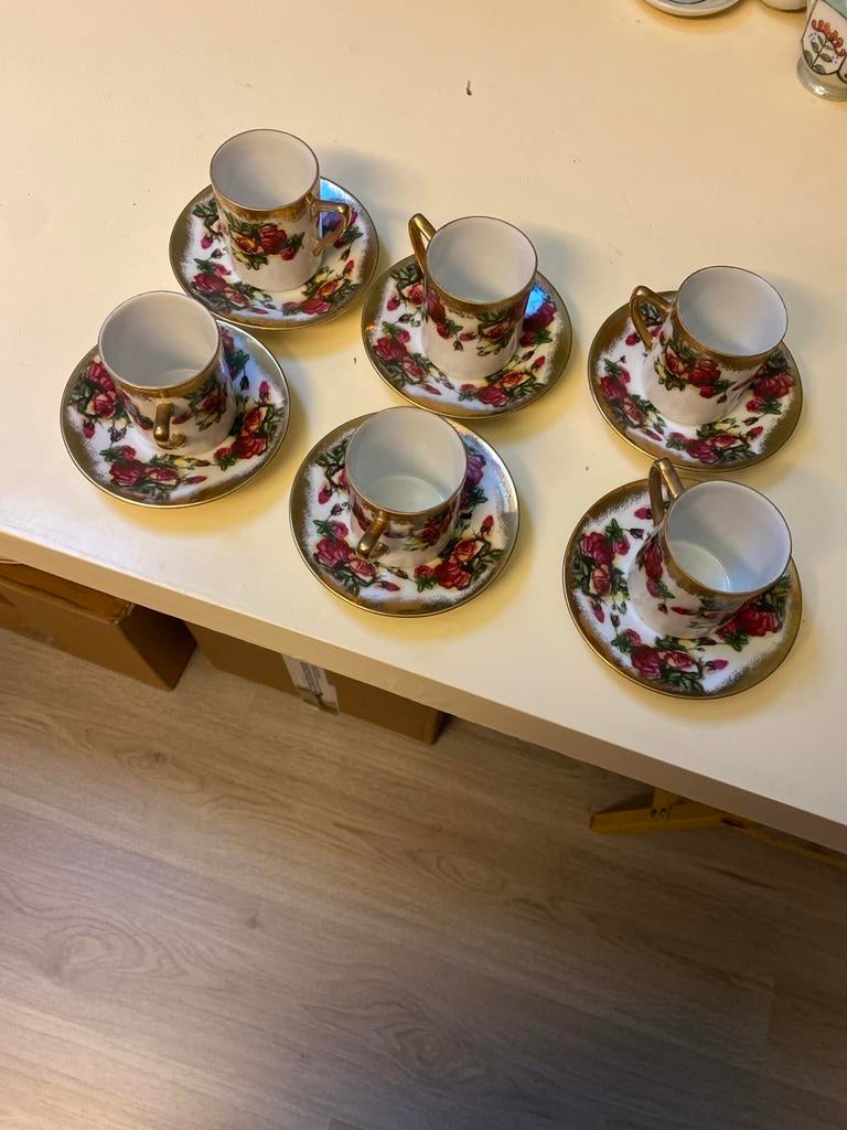 Antieke SAJI kop en schotels set, Ophalen