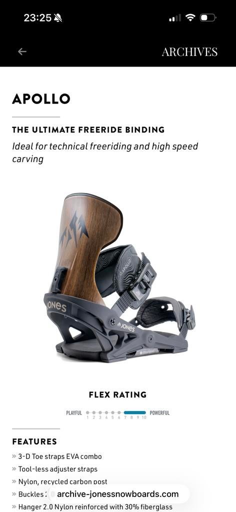Jones Apollo Snowboard Bindingen - Large, Sport en Fitness, Snowboarden, Ophalen of Verzenden, Gebruikt, Bindingen