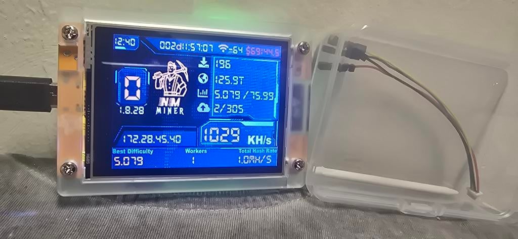 Nerd miner bitcoin miner, Ophalen of Verzenden