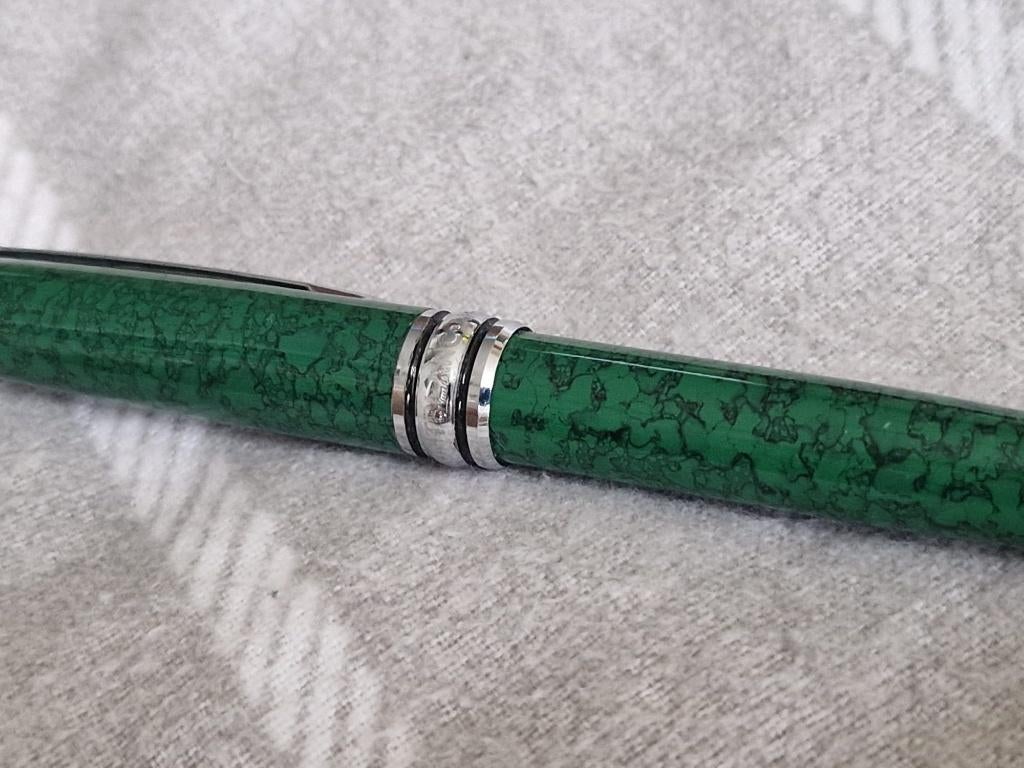 Montblanc balpen groen marmerlook – gebruikt, Verzamelen, Pennenverzamelingen, Ophalen, Gebruikt, Balpen, Met doosje