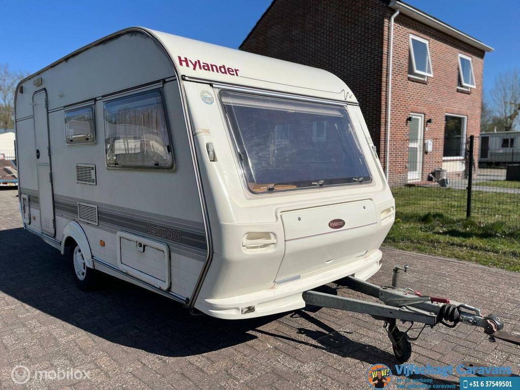 Hylander DESIGN 400 incl voortent, Caravans en Kamperen, Caravans, Overige merken, Bedrijf, 750 - 1000 kg, 5 tot 6 meter