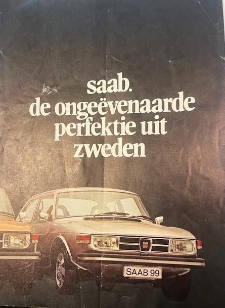 Autofolder Saab 99, Ophalen of Verzenden, Overige merken, Onbekend, Gelezen