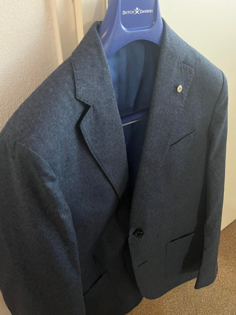 Blazer pantalon Dutch Dandies maat 48 - herenpak, Ophalen of Verzenden, Zo goed als nieuw, Maat 48/50 (M), Blauw