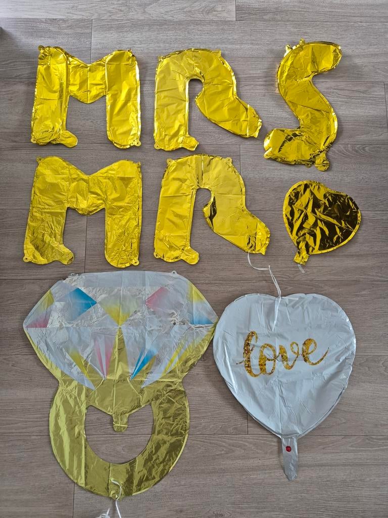Folieballon versiering huwelijk bruiloft trouwen, Ophalen of Verzenden, Versiering, Geboorte of Huwelijk