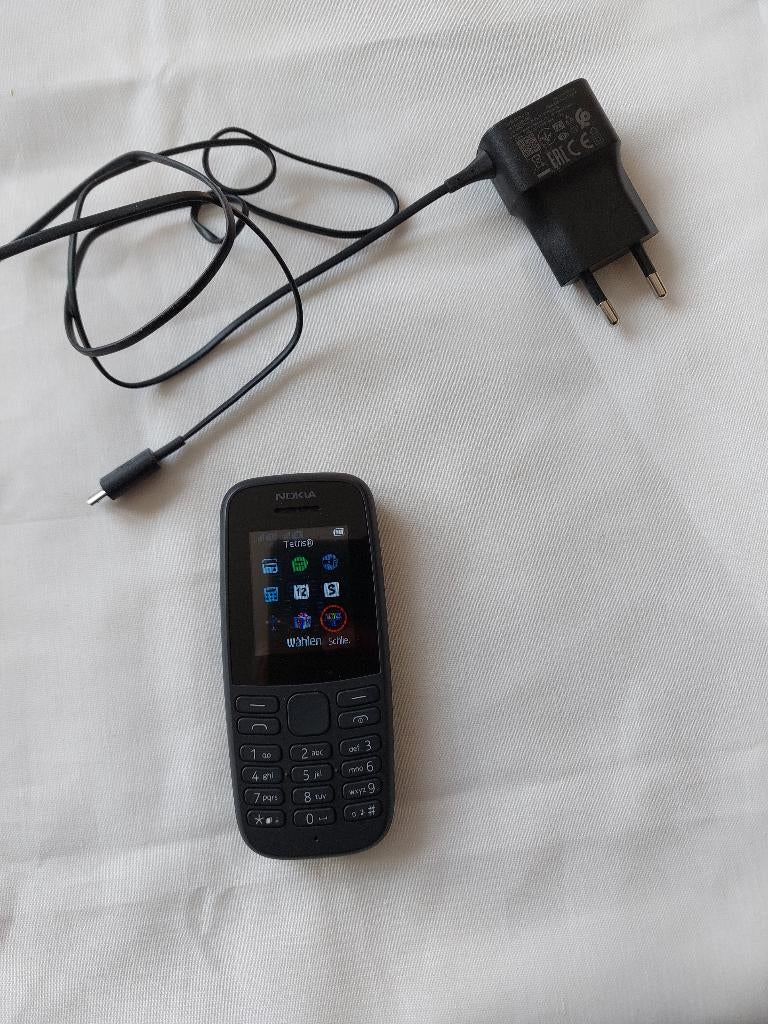 Nokia 105-2019 Dual SIM Black (TA-1174) – SIM-lockvrij, Geen camera, Zwart, Touchscreen, Ophalen of Verzenden