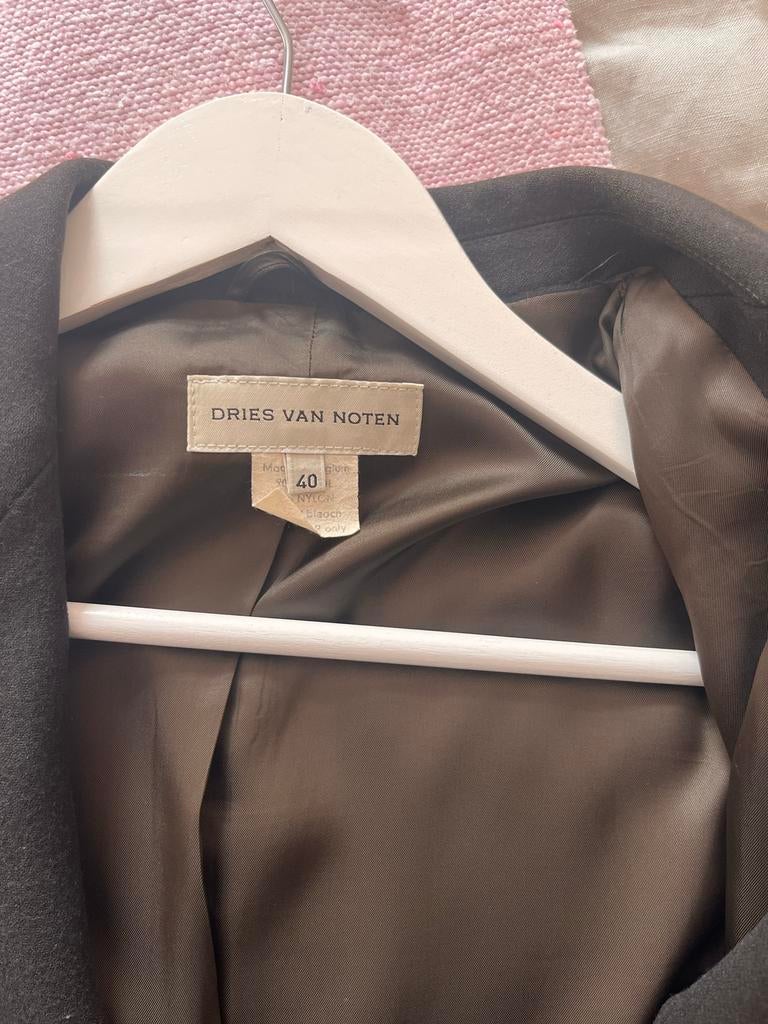 Dries Van Noten Jasje Maat 40 - Bruin met Rode Details, Maat 38/40 (M), Bruin, Ophalen of Verzenden, Zo goed als nieuw