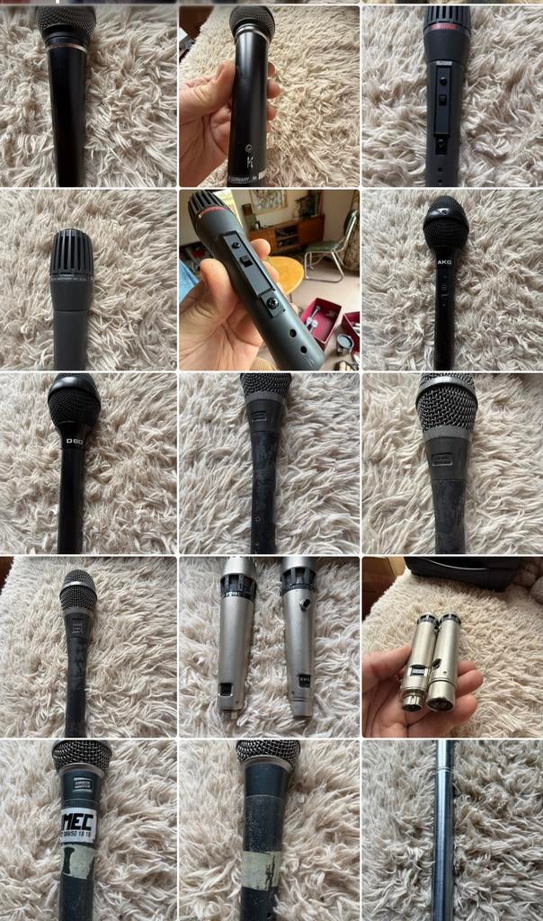 Vintage microfoons te koop, Muziek en Instrumenten, Microfoons, Ophalen of Verzenden, Zo goed als nieuw, Zangmicrofoon