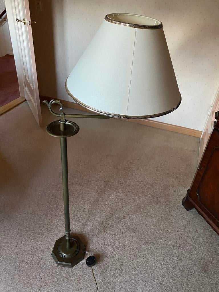 Staande bronzen schemerlamp, Ophalen of Verzenden, Zo goed als nieuw