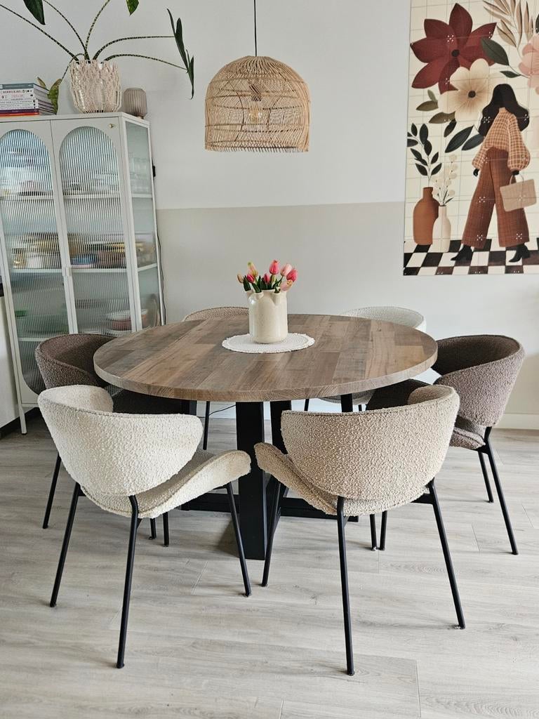 Ronde eettafel, Ophalen, Gebruikt, Overige materialen, Rond