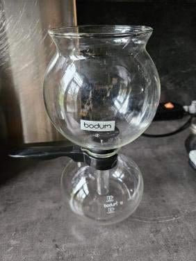 Zgan Bodum Pebo-glazen Vacuüm koffiezetter zeer nette staat., Witgoed en Apparatuur, Koffiezetapparaten, 10 kopjes of meer, Ophalen of Verzenden