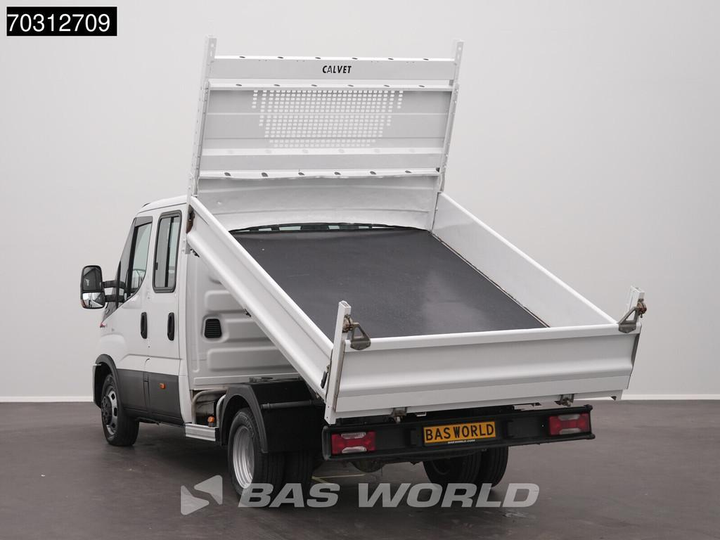 Iveco Daily 35C14 Dubbel Cabine Kipper Dubbellucht Airco Cru, Auto's, Gebruikt, Euro 6, Iveco, Wit