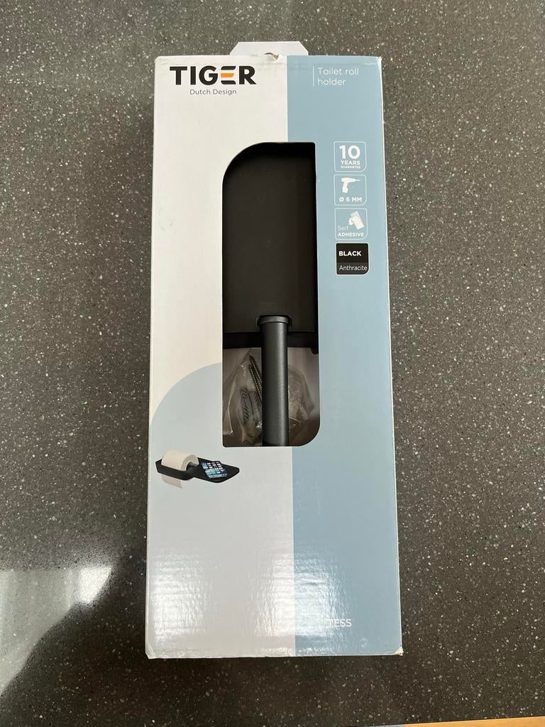 Tiger Tess toiletrolhouder zwart - Nieuw in doos, Ophalen of Verzenden, Nieuw, Zwart, Overige typen