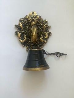 vintage winkelbel hangende deurbel messing bel, Antiek en Kunst, Curiosa en Brocante, Ophalen