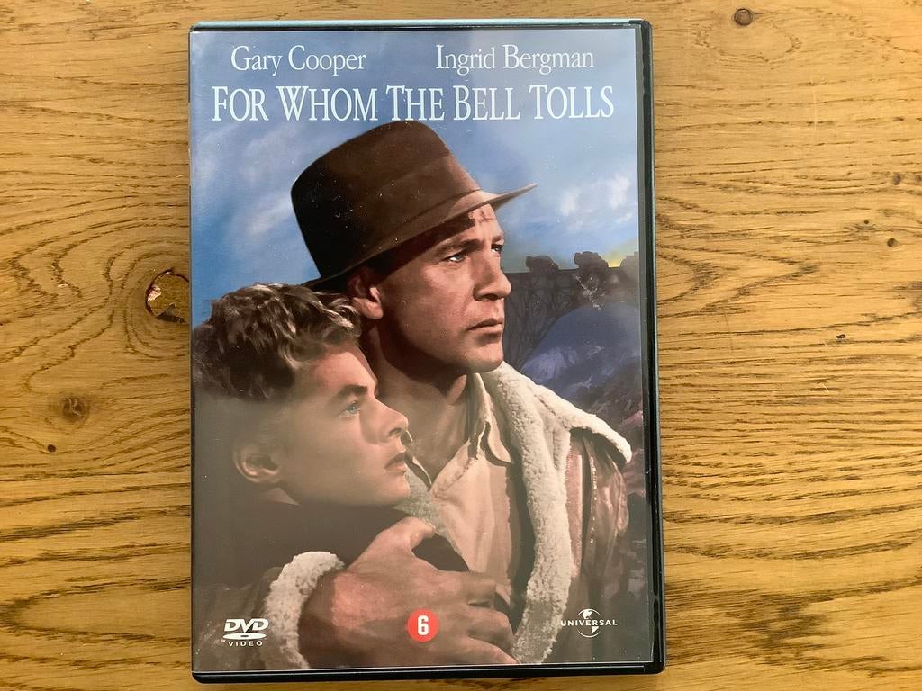16) For Whom the Bell Tolls, Gary Cooper & Ingrid Bergman., Alle leeftijden, Ophalen of Verzenden, Zo goed als nieuw