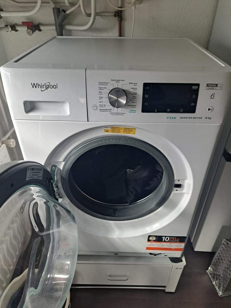 Whirlpool Wasmachine 8kg - Zelf tillen, Witgoed en Apparatuur, Wasmachines, Ophalen, 1200 tot 1600 toeren, Gebruikt, 8 tot 10 kg