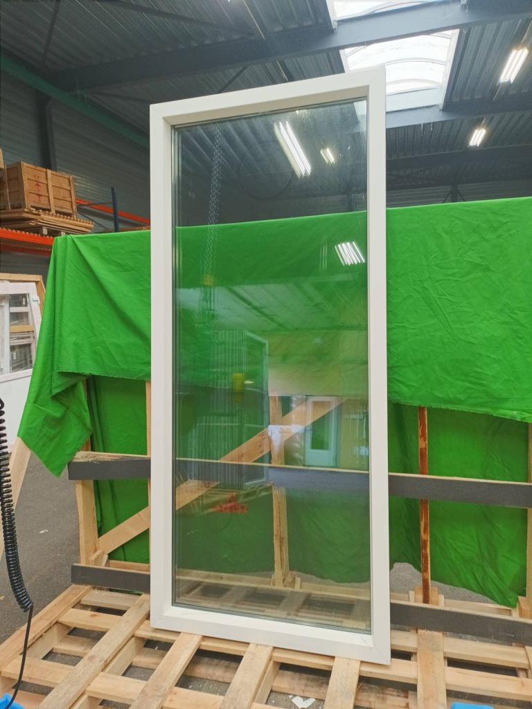 Kunststof Vast kozijn b109,6 x h246,9 cm  Wit  -2160-, Doe-het-zelf en Verbouw, Kozijnen en Schuifpuien, Kunststof, Raamkozijn