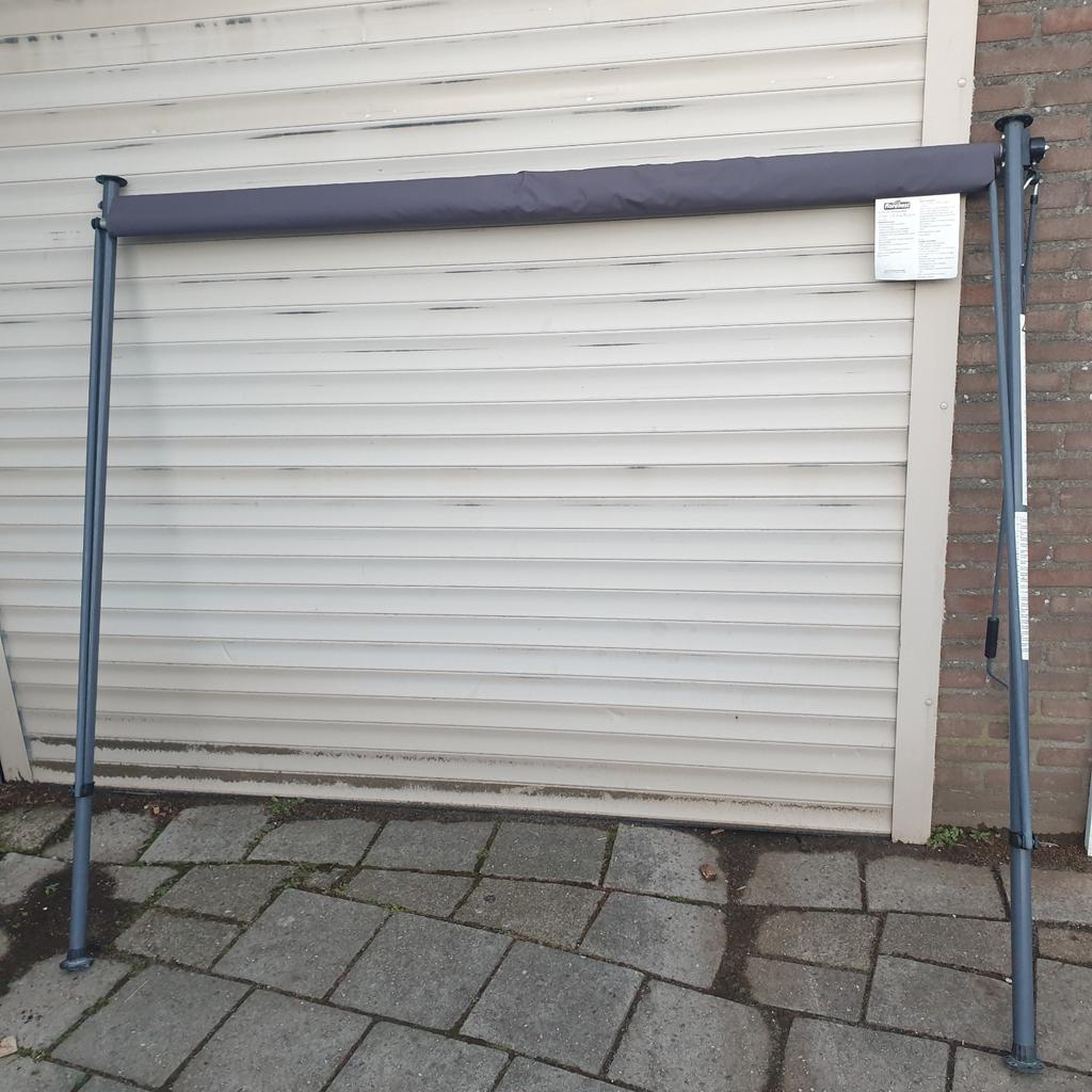 Z.g.a.n  balkon zonnescherm  antracietgrijs  breed 2 meter, Ophalen, 200 cm of meer, 200 cm of meer
