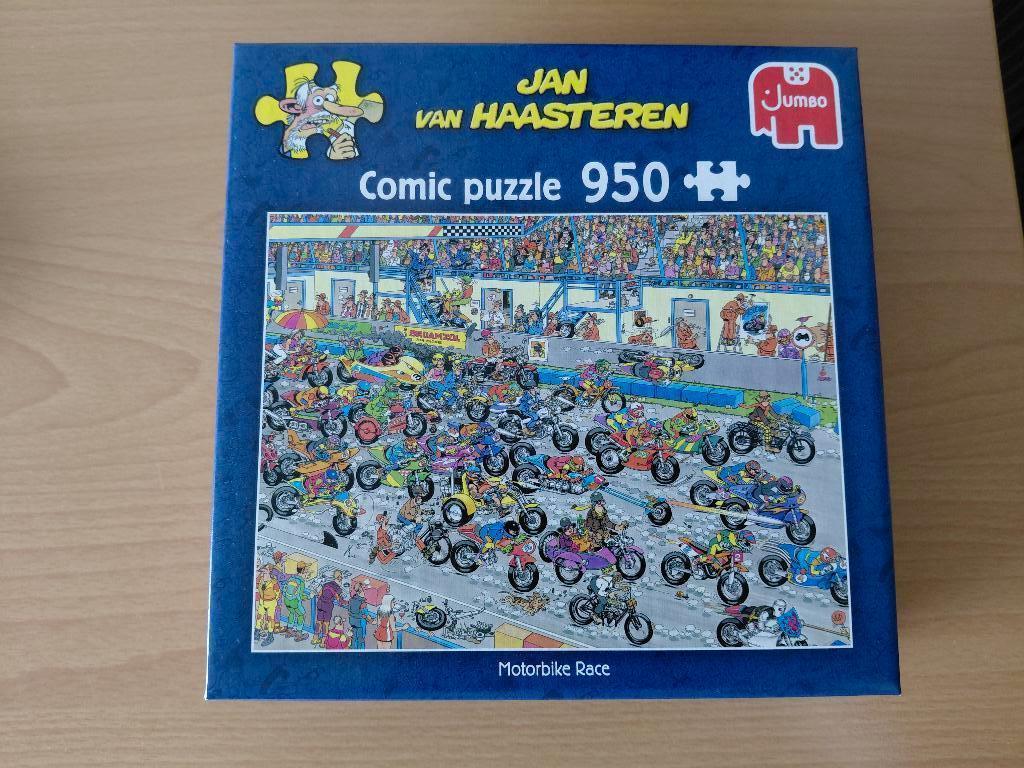 van Haasteren puzzel, Motor bike race, 950 stukjes, Hobby en Vrije tijd, Denksport en Puzzels, Ophalen, 500 t/m 1500 stukjes, Zo goed als nieuw