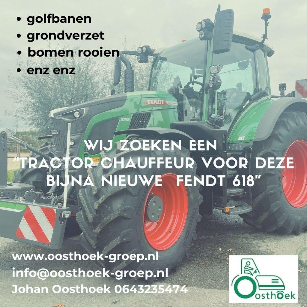 vacature Tractor, kraanmachinist,greenkeeper
