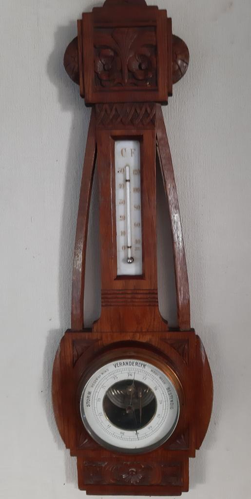 Antieke Barometer met Patina - Functioneel & Decoratief, Ophalen of Verzenden