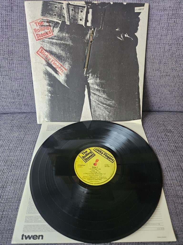 Lp. Rolling Stones, sticky fingers, Ophalen of Verzenden, Zo goed als nieuw, 12 inch, Poprock