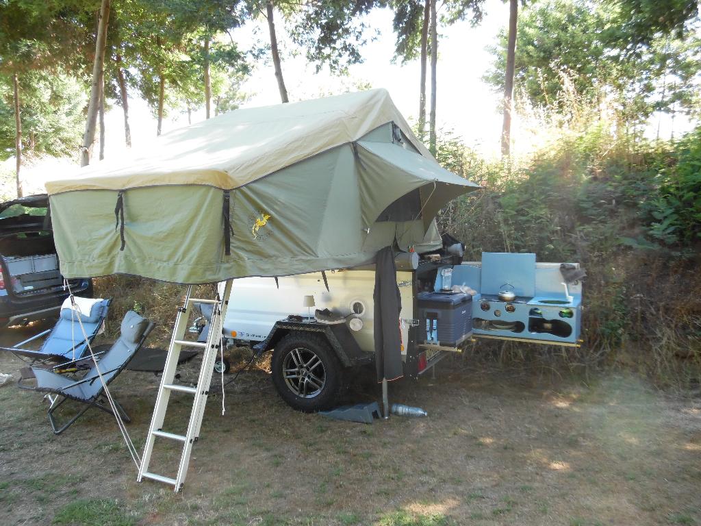 Offroad mini camper met daktent., Tot en met 3, Aanwezig, Grijs, Ophalen