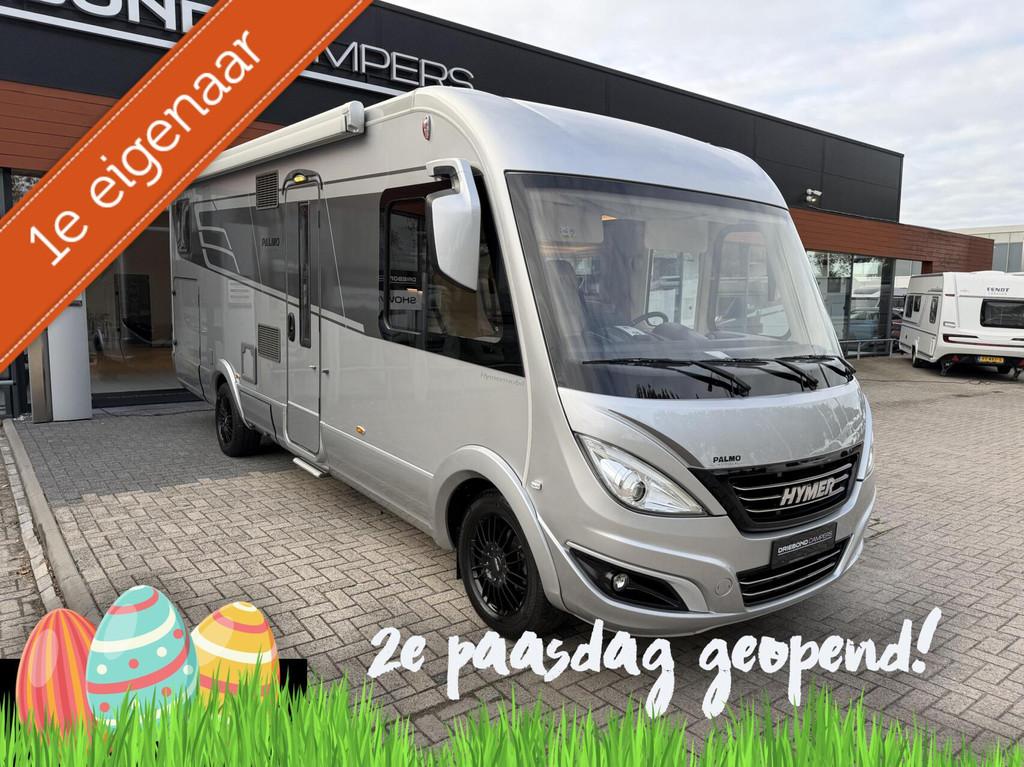 Hymer B704 SL Palmo Enkele Bedden Hefbed 2X Airco Zonnepanel, Airbags, 7 tot 8 meter, Bedrijf, Diesel