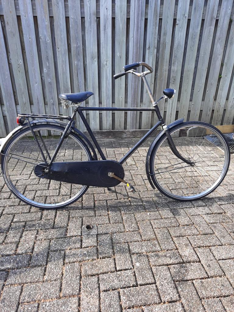 Herenfiets 58 cm, Terugtraprem, Gebruikt, Versnellingen, 57 tot 61 cm