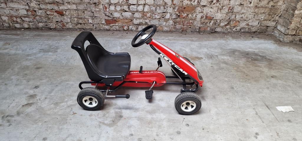 Rode Kettcar skelter met nummer 1, Ophalen of Verzenden, Zo goed als nieuw, Overige merken