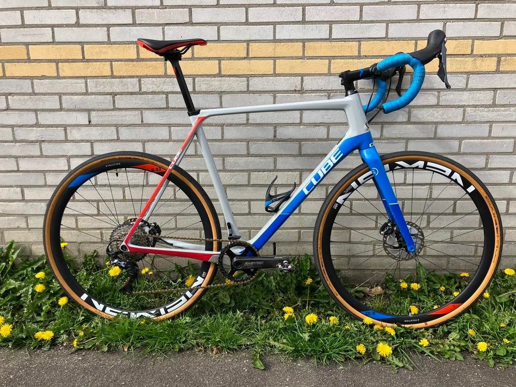 Cube Cross Race C62 SL Teamline, 61cm, Shimano GRX, Newmen, 28 inch, Carbon, 10 tot 15 versnellingen, Zo goed als nieuw