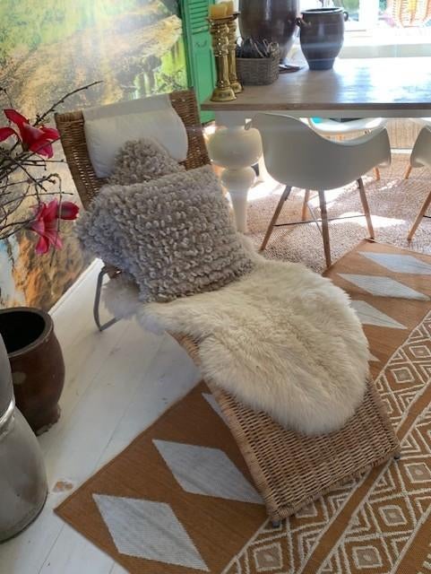 ligstoel van riet IKEA, Tuin en Terras, Ophalen, Zo goed als nieuw, Rotan