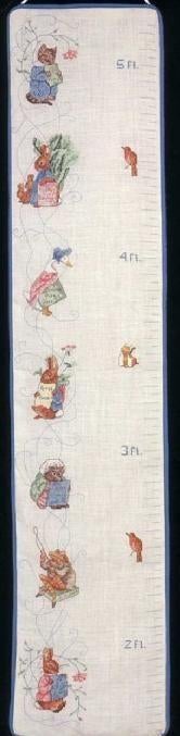 borduurpatroonen BEATRIX POTTER Groei meters varia, Ophalen of Verzenden, Zo goed als nieuw, Handborduren, Patroon