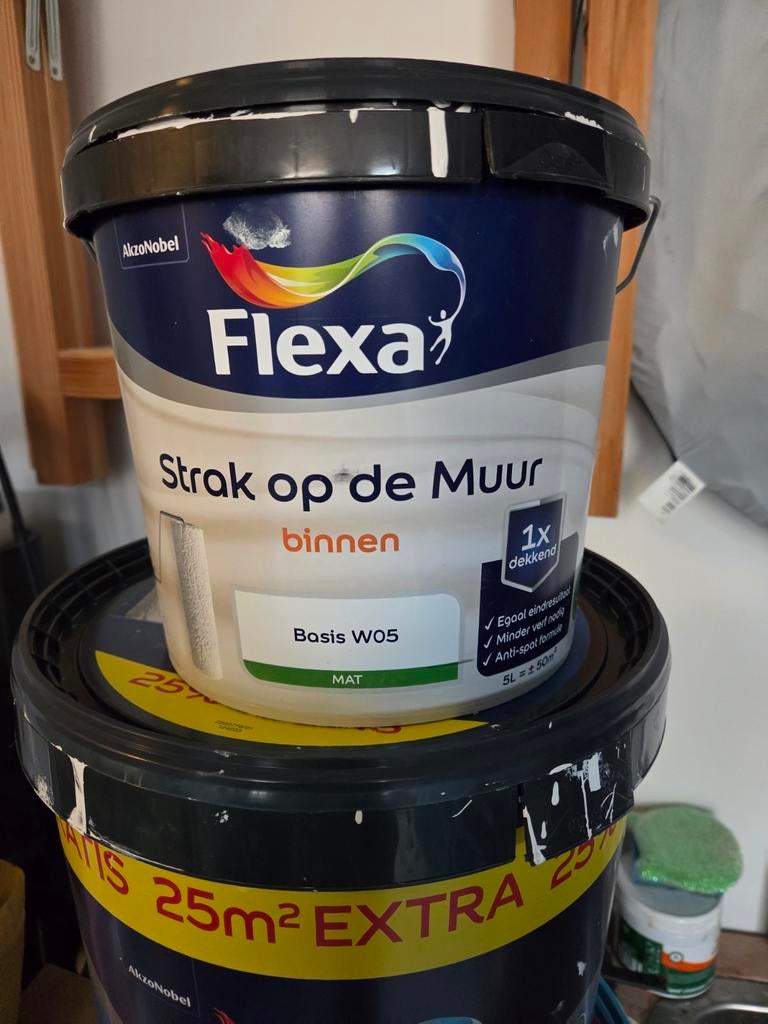 Flexa muurverf signaalwit (ral 9003), ca 4l, Ophalen, Zo goed als nieuw